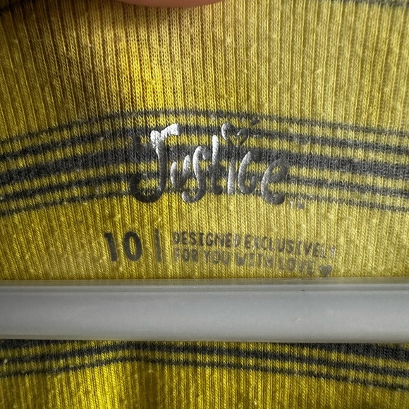 Justice Yellow and Gray Button Down Shirt - Picture 3 of 4